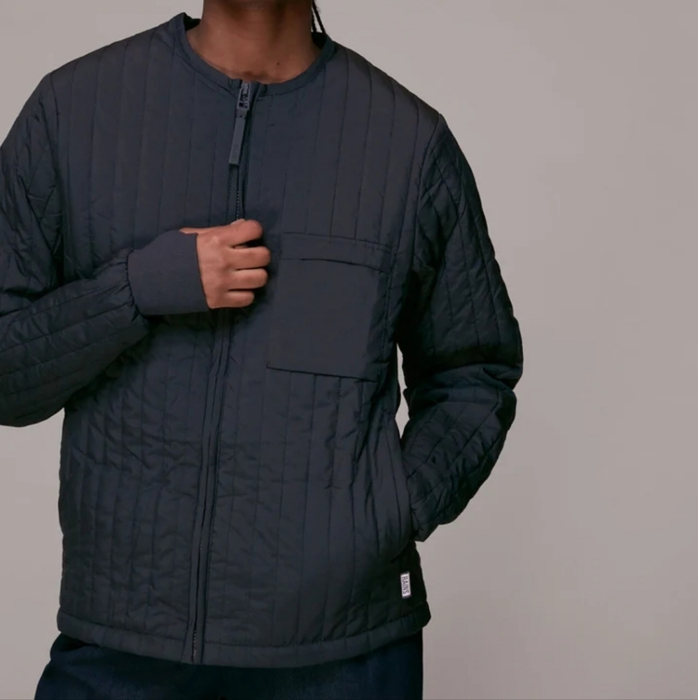 Rains Liner Jacket Black Quilted Size S